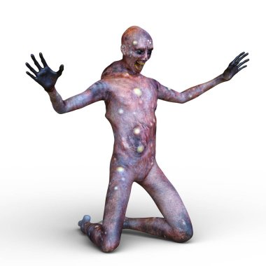 3d cg işleme bir zombi