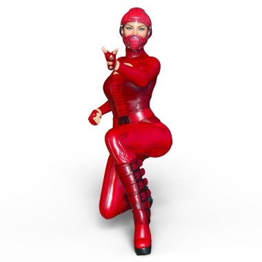 3d cg işleme süper bir kadın