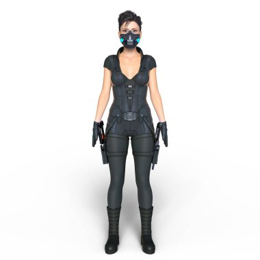 bir kadın savaşçı 3d cg render