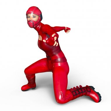 3d cg işleme süper bir kadın