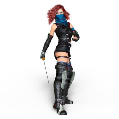 bir kadın şövalye 3d cg render