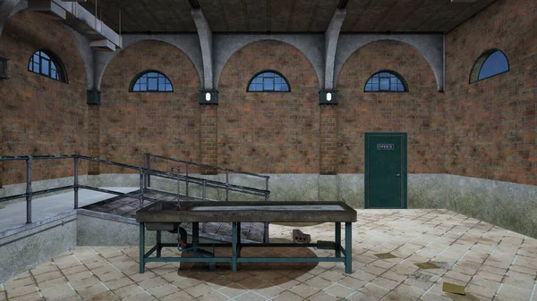 3D-cg-Darstellung der Leichenhalle — Stockfoto