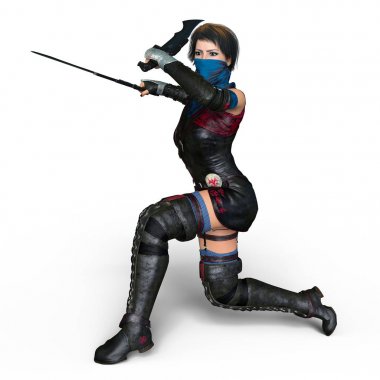 bir kadın şövalye 3d cg render