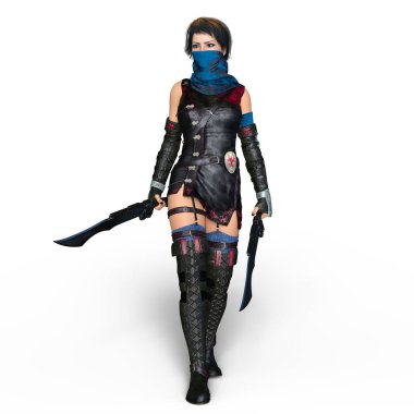 bir kadın şövalye 3d cg render