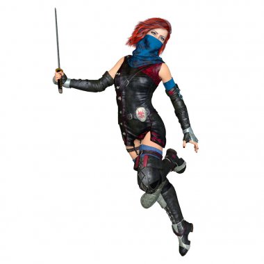 bir kadın şövalye 3d cg render