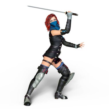 bir kadın şövalye 3d cg render