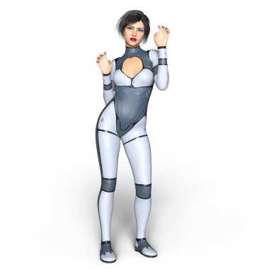 3d cg işleme süper bir kadın