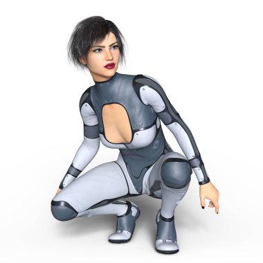 3d cg işleme süper bir kadın