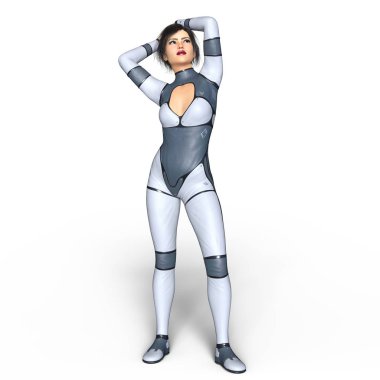 3d cg işleme süper bir kadın