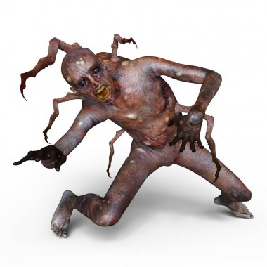 bir canavar 3d cg işleme