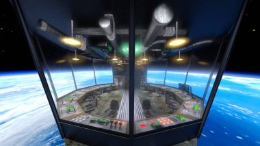 3d cg işleme uzay istasyonu