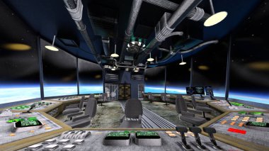 3d cg işleme uzay istasyonu