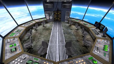 3d cg işleme uzay istasyonu