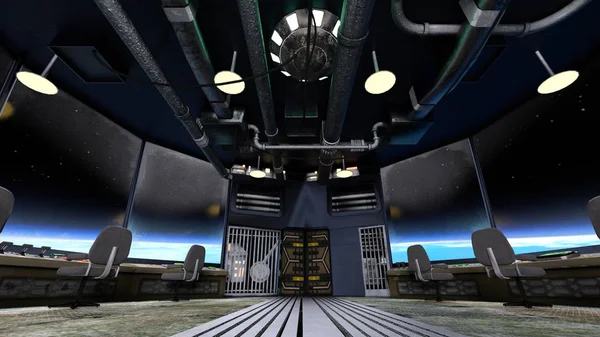 Rendu 3D 3D de la station spatiale — Photo