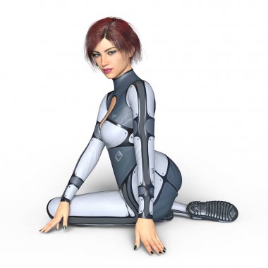 3d cg işleme süper bir kadın