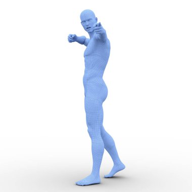 bir erkek vücudunun 3d cg işleme