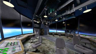 3d cg işleme uzay istasyonu