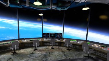 3d cg işleme uzay istasyonu