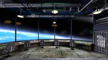 3d cg işleme uzay istasyonu