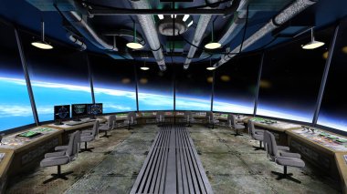 3d cg işleme uzay istasyonu