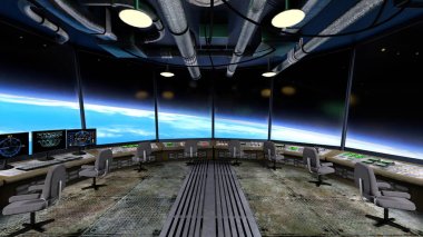 3d cg işleme uzay istasyonu