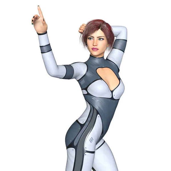 3D CG візуалізація супер жінки — стокове фото