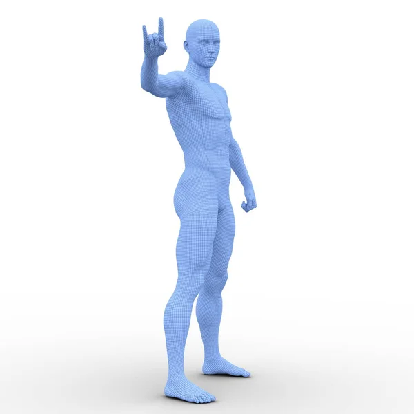 3D CG renderização de um corpo masculino — Fotografia de Stock