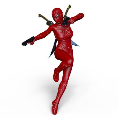 3d cg işleme bir süper kadın savaşçı