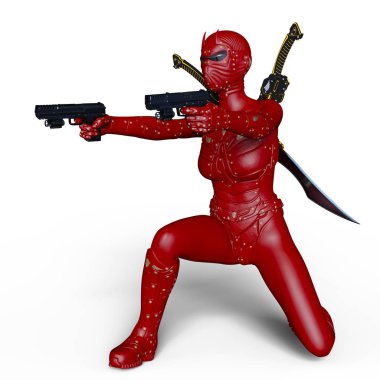 3d cg işleme bir süper kadın savaşçı