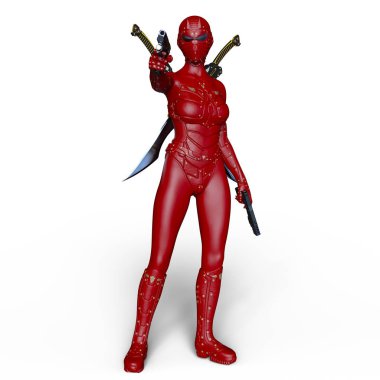 3d cg işleme bir süper kadın savaşçı