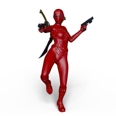 3d cg işleme bir süper kadın savaşçı