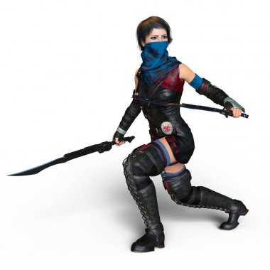 bir kadın şövalye 3d cg render