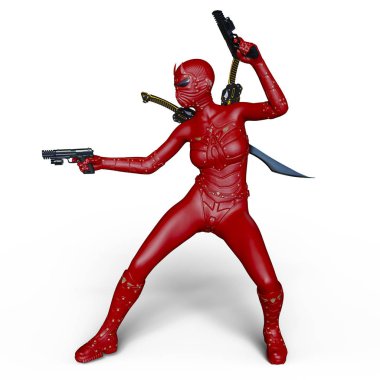 3d cg işleme bir süper kadın savaşçı