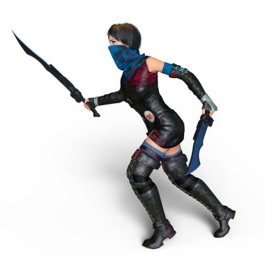 bir kadın şövalye 3d cg render