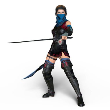 bir kadın şövalye 3d cg render