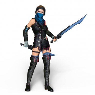 bir kadın şövalye 3d cg render