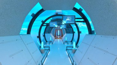 3d cg işleme uzay istasyonu