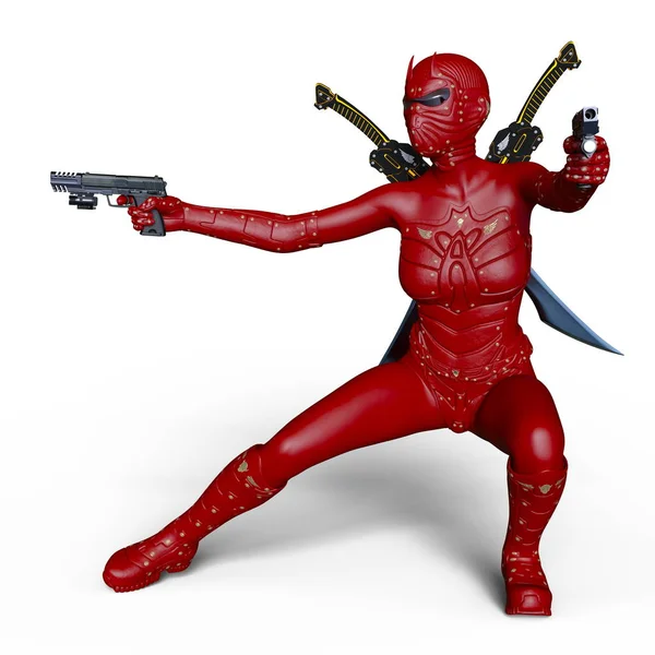 3d cg işleme bir süper kadın savaşçı