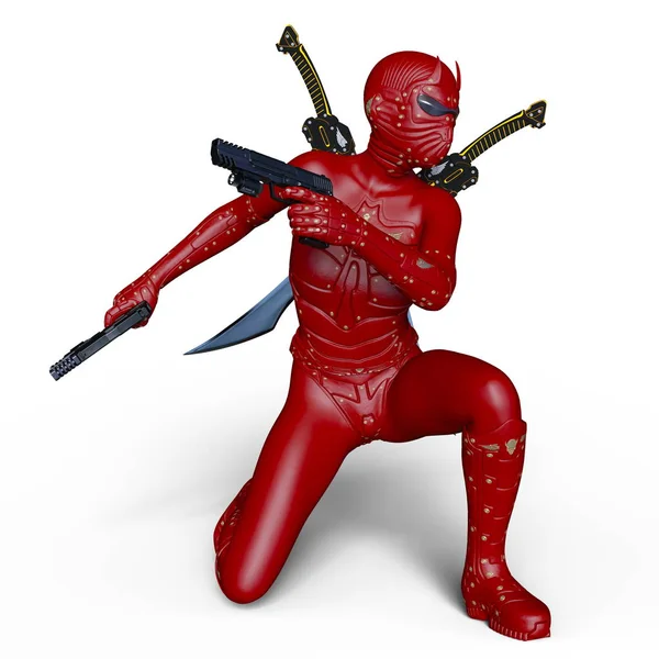 3d cg işleme bir süper kadın savaşçı