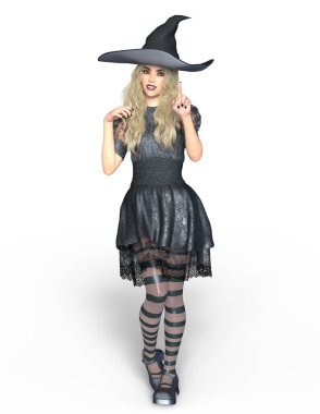bir cadı kadın kılık 3d cg render