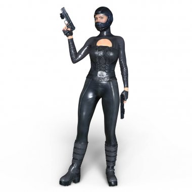 3d cg işleme süper bir kadın