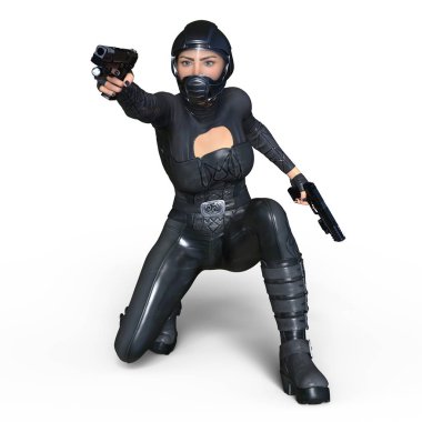 3d cg işleme süper bir kadın