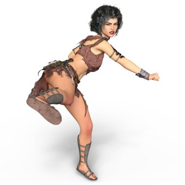 bir kadın savaşçı 3d cg render