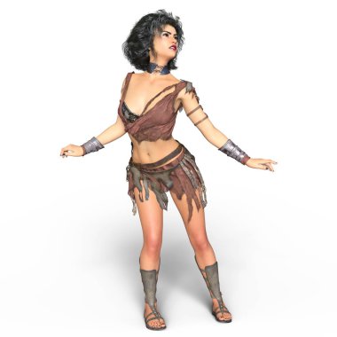 bir kadın savaşçı 3d cg render