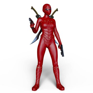 3d cg işleme bir süper kadın savaşçı