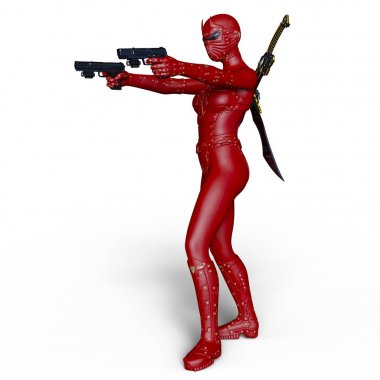 3d cg işleme bir süper kadın savaşçı