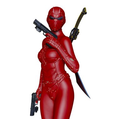 3d cg işleme bir süper kadın savaşçı