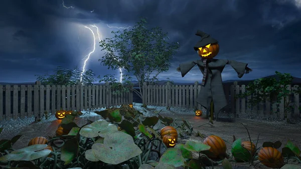 Renderowania 3D cg Jack o Lantern — Zdjęcie stockowe