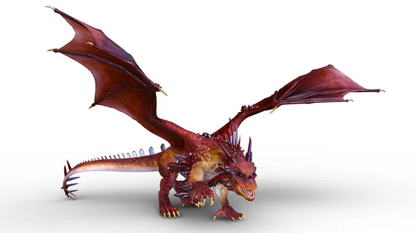 3D cg Darstellung eines Drachen — Stockfoto