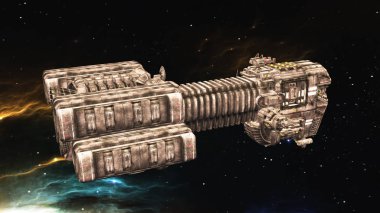 bir uzay gemisi 3d cg render